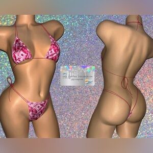 Exotic Dance Wear: MONEY Print 2 piece Set